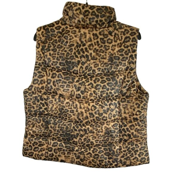 Juicy Couture Women's Animal Print Puffer Vest, Size XL, Layering Pink Lining - Picture 2 of 5